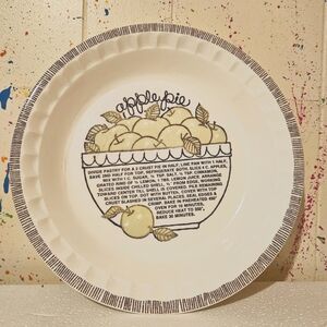 Vintage Apple Pie Royal China Jeannette Recipe Baking Dish USA